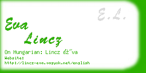 eva lincz business card